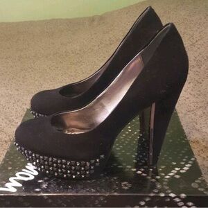 Sam Edelman Black Studded Platform Heels